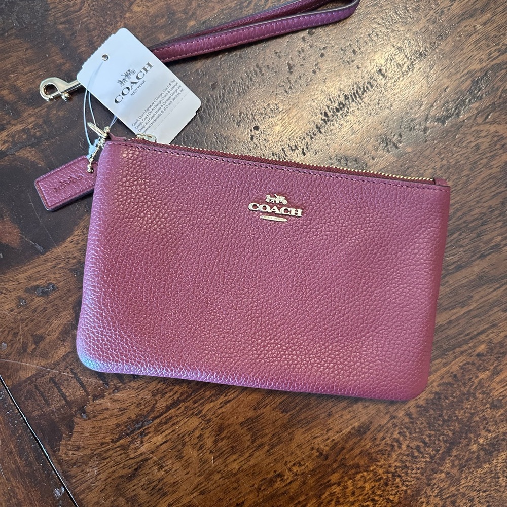 NWT Coach Vintage Burgundy Wristlet